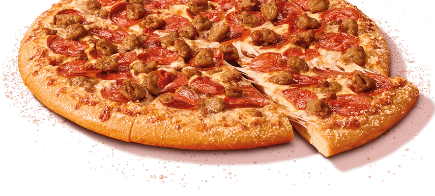 Crazy Crust pizza with Pepperoni and Sausage